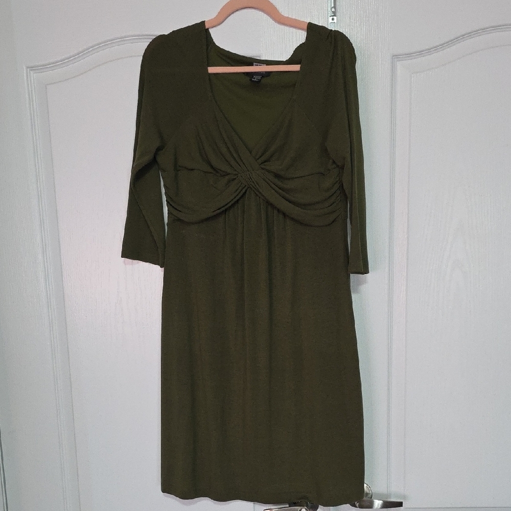 Spense Olive Long Sleeve KNIT Dress